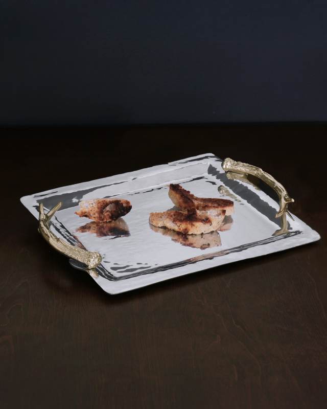 WESTERN Antler Emerson Large Tray with Gold Handles